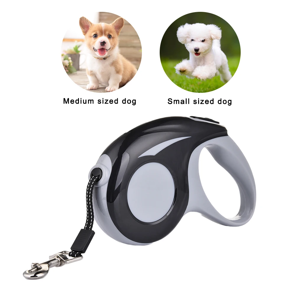 Pet Supplies ABS Dog Collar Leash 3/5 Meter Automatic Retractable Harness Durable Puppy Patrol Rope Walking Cat Traction|leash harness|retractable