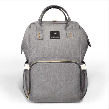 

LAND Mommy Backpacks Mummy Diaper Bags Large Capacity anti-loss zipper Baby Nappy Nursing Bags with changing mat MPB01