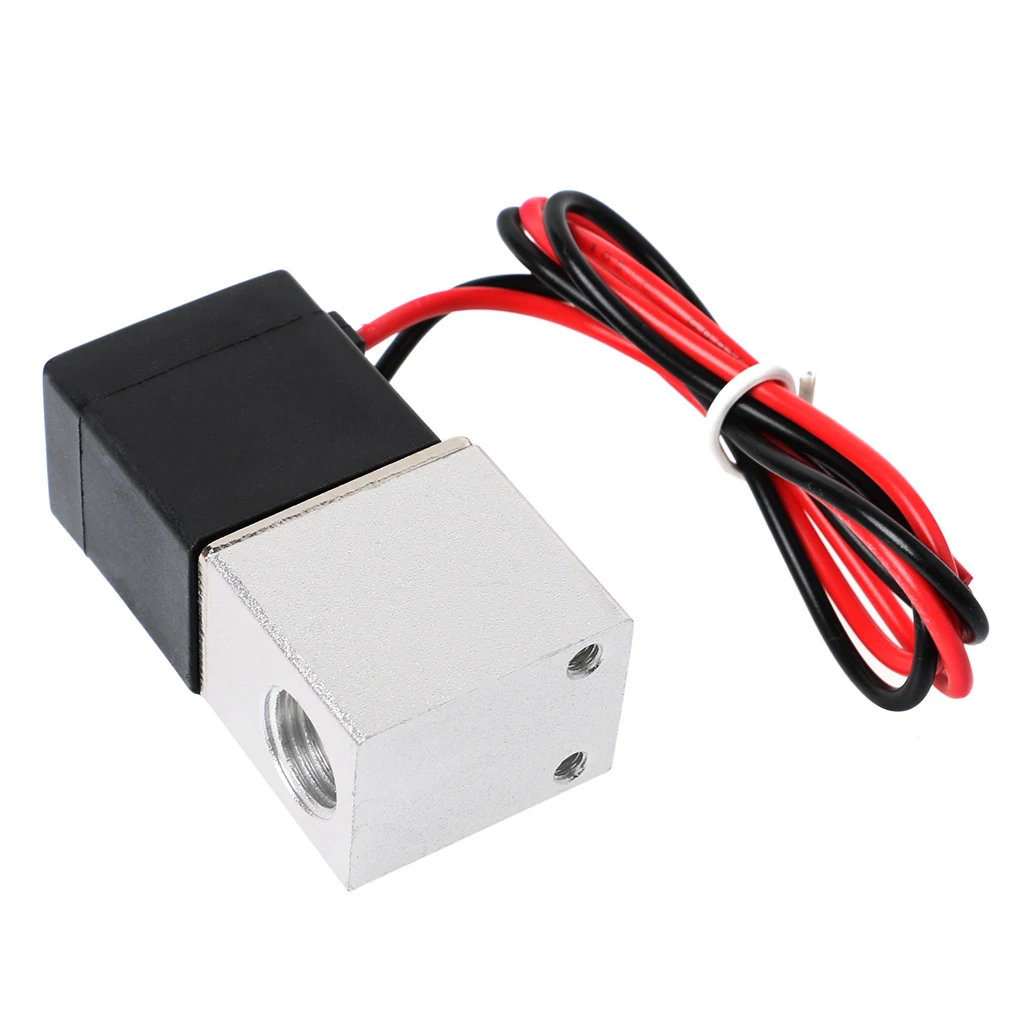 1/4 &quotDC 12V 2 Way нормально закрытый пневматический Алюминиевый Электрический