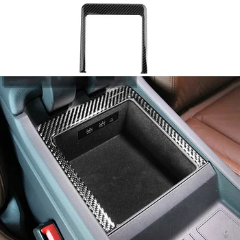 

100% Carbon Fiber Center Armrest Storage Box Frame Cover Trim For Audi Q7 17-18