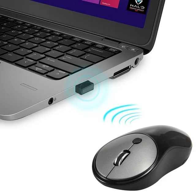 2.4G Wireless Mouse With USB Receiver 1600DPI Silent Optical Mice for Laptop PC Computer DJA99
