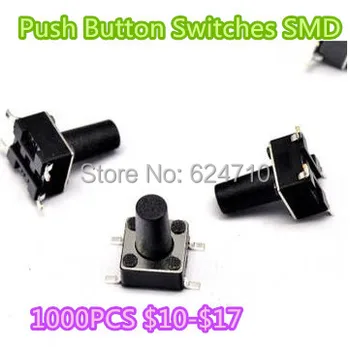 

1000PCS 6*6*10MM 6mm*6mm*10mm Push Button Switches SMD Tactile Switches Push Button Tact Switch 6x6x10mm Micro Switch