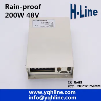 

200W 48V 4.2A Rain-Proof switch power supply Output power adapter AC DC LED power supply for LED outdoor use (FY-200-48)