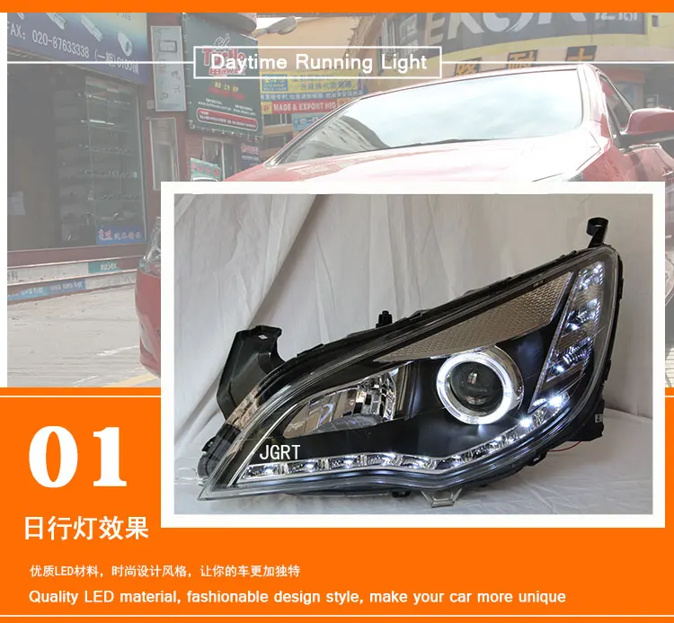 2 шт. светодиодный фары для Buick EXCELLE-XT 2011- Автомобильный светодиодный свет двойной ксеноновые линзы автомобильные аксессуары Габаритные огни
