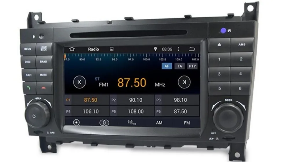 Flash Deal 1024X600 Quad Core Android 9.0 Car DVD for Mercedes Benz C Class W203 C200 C230 C320 CLK 200 CLK350 CLK500 GPS Radio Stereo BT 1