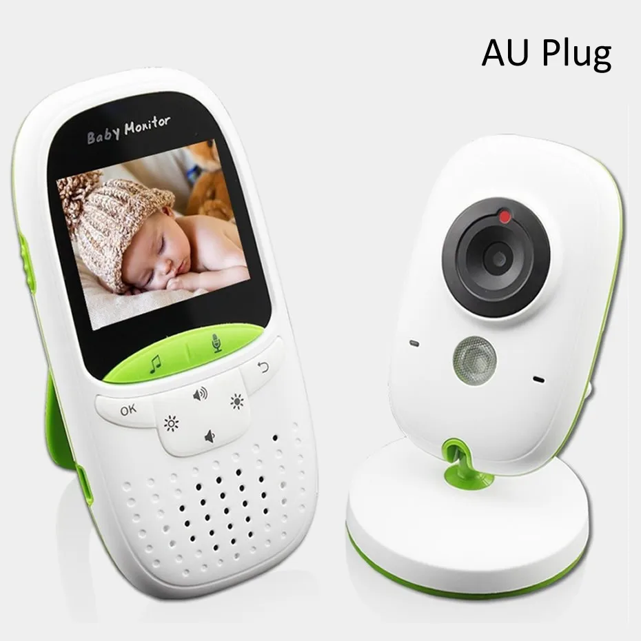 AU Plug Беспроводной ЖК-Аудио Видео видеоняня VB602 радио няня музыкальный Интерком IR 24h портативная детская камера детская рация няня - Цвет: AU Plug