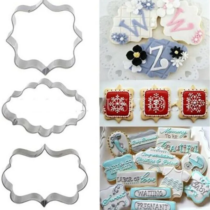European style Frame Stainless Steel Mousse Circle Cookie Cake Cutters DIY Biscuit Pastry Baking