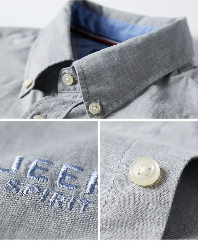 Brand JEEP Men Brand Shirts 2019 Summer Dress Cotton Short Sleeve Shirts Straight Casual Fashion Shirts M~4XL Business Shirts (11)