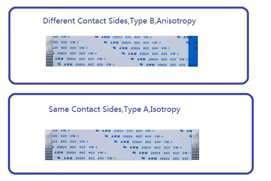 5 шт. FFC/FPC Гибкий плоский кабель 0,5 мм шаг 40 pin/60/70/100/120/200 мм Изотропия или анизотропии B кабель, кабель UL AWM 20624, 80C 60V VW-1
