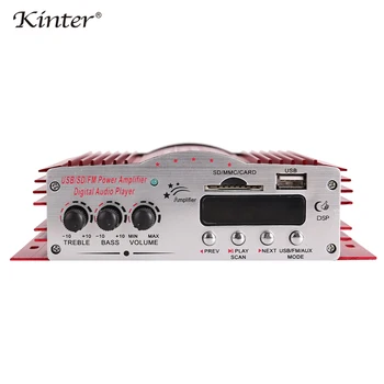 

kinter MA-100 power amplifier audio 2 channel 25W DC power with radio SD USB input play stereo sound control bass treble in car