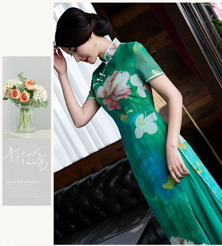 Купить 2018 зима ретро платье ципао в китайском стиле стиль вьетнам ...