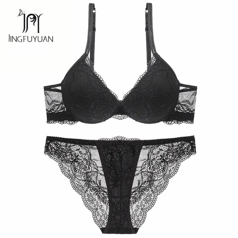 Bras Sets Deep V Shape Bra Set Lace Sexy Lingerie Gathering Push Up Design  Underwear For Women Panties And From 14,36 €