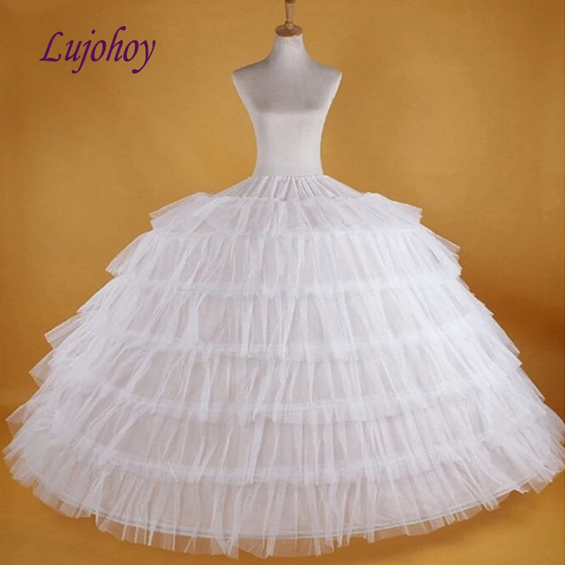 Белое Бальное Платье, длинная юбка-американка для свадебного платья, 7 бантов, свадебная Нижняя юбка для девочек, женская юбка, Jupon Crinoline Pettycoat