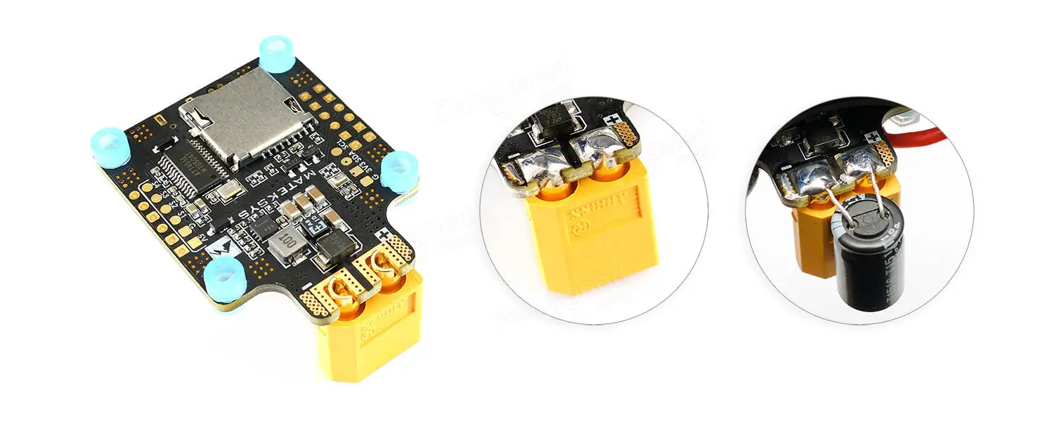 Matek Systems BetaFlight F405-CTR Flight Controller Built-in PDB OSD 5V/2A BEC Current Sensor for RC Drone