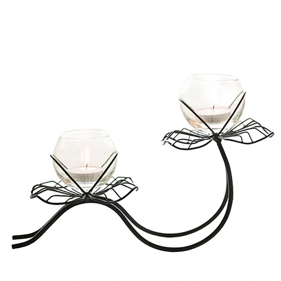 

European Candle Holders Wrought Iron Candlelight Dinner Romantic Wedding Table Candlestick Decoration Home Decorations WZF091