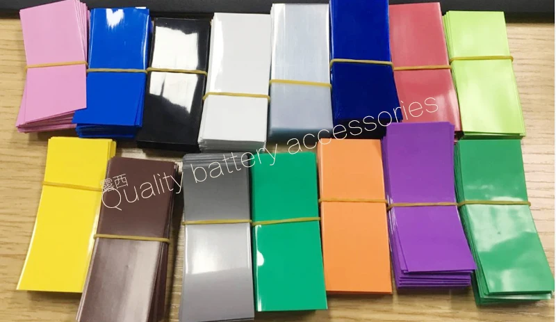 

100PCS 18650 lithium battery heat shrinkable casing PVC membrane battery outer skin shrink film battery sleeve 30MM*72MM