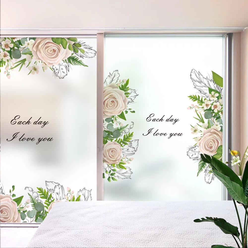 

Free Custom Static Cling Window Film Frosted Opaque Privacy Stained Glass Sticker Home Decor Digital print BLT1562 Swim Fish