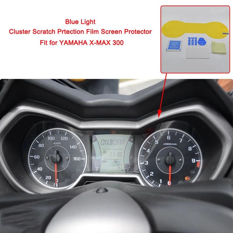 

MTCLUB For YAMAHA X-MAX XMAX 300 XMAX300 Motorcycle Speedometer Cluster Scratch Protection Film Screen Protector Blue Light