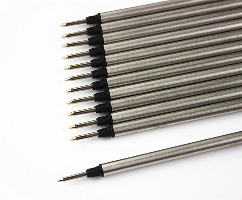 цена 10pcs/lot  Pen Refill rod cartridge roller Ball pen For ball pen core refill black ink recharge