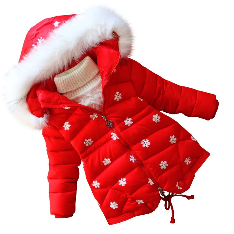 

Children outerwear winter Mianfu Girl coat parkas thickening Female Warm Clothes Cartoon Dolls High Quality Overcoat red