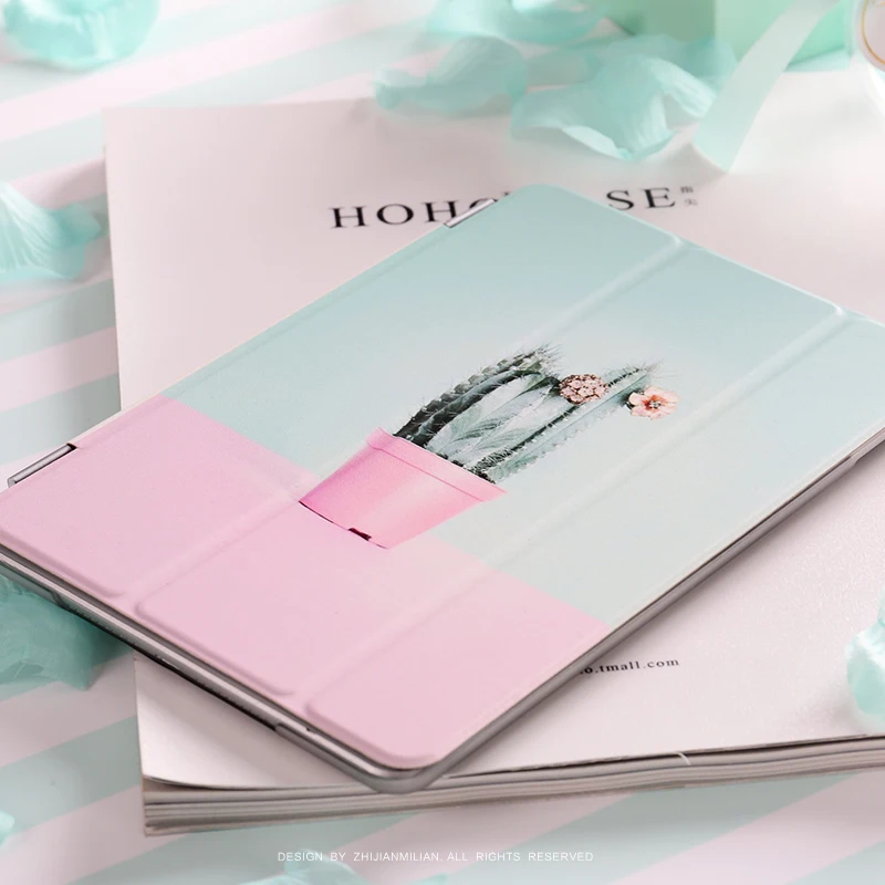 Чехол книжка с изображением кактуса для iPad Pro 9 7 11 air 10 5 2 6th 7th 12 2020 Mini 3 4 2019 чехол
