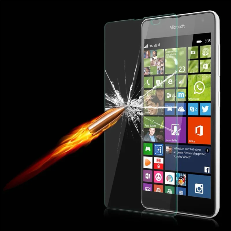 الزجاج المقسى لمايكروسوفت ميا 535 550 650 630 635 530 حامي الشاشة ل نوكيا lumia 640 950 xl 640XL 950XL الجبهة فيلم