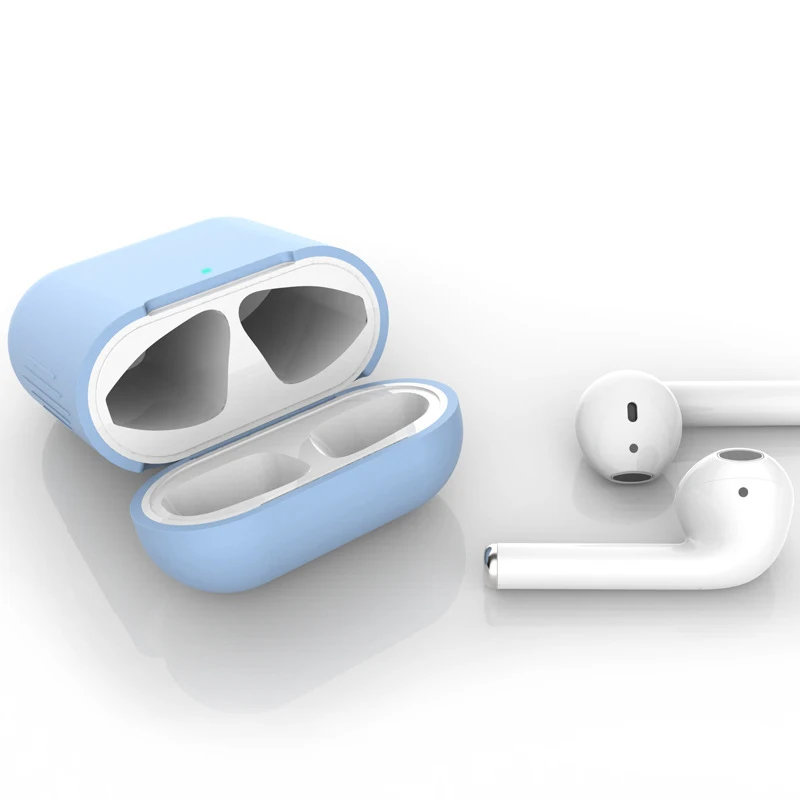 Чехол для наушников силиконовый защитный чехол для гарнитура для airpods комплекты 2 поколение Универсальный анти-осень оболочка гарнитура коробка