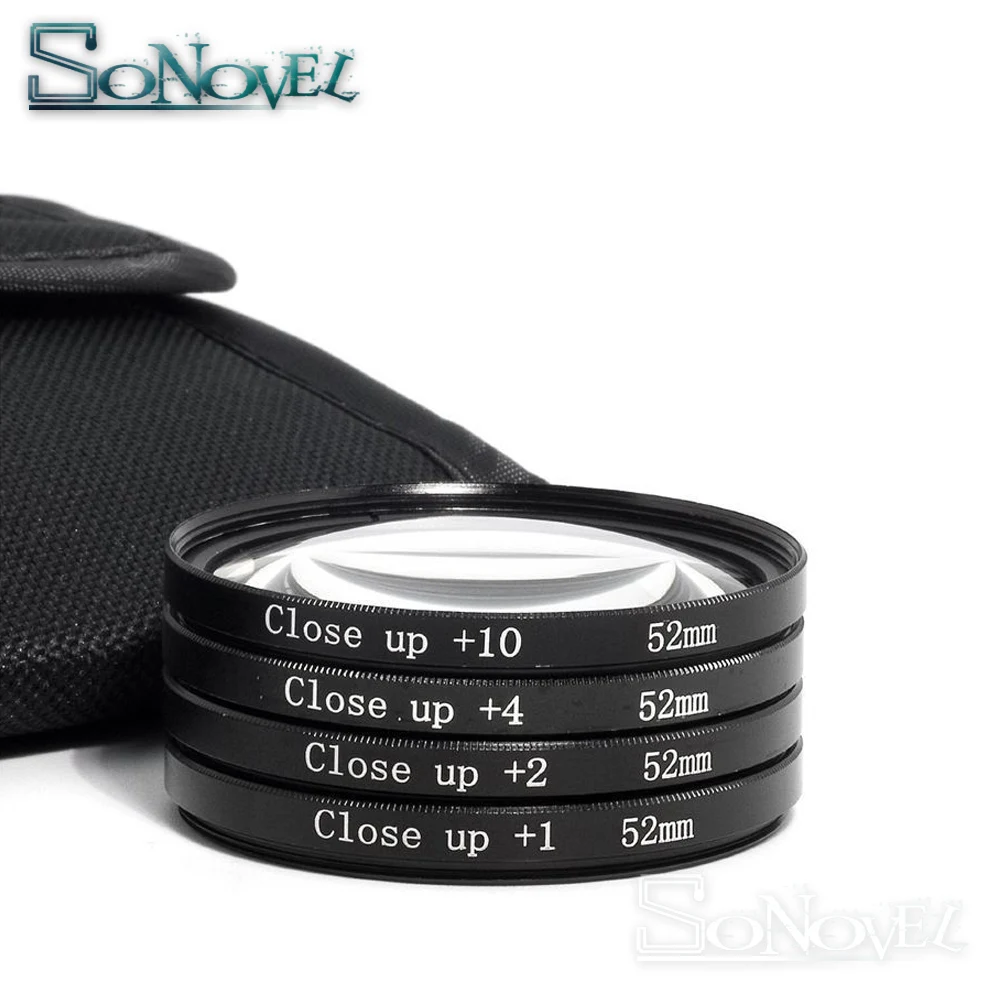 49 52 55 58 62 67 72 77 MM 매크로 클로즈업 필터 렌즈 세트, 캐논 니콘 DSLR 카메라 용 필터 케이스 포함 1 + 2 + 4 + 10