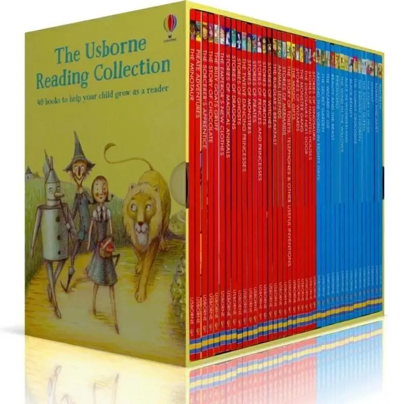 40 книг/набор Usborne Story книги для чтения коллекция My Third чтение Library Box набор книг детские игрушки для обучения