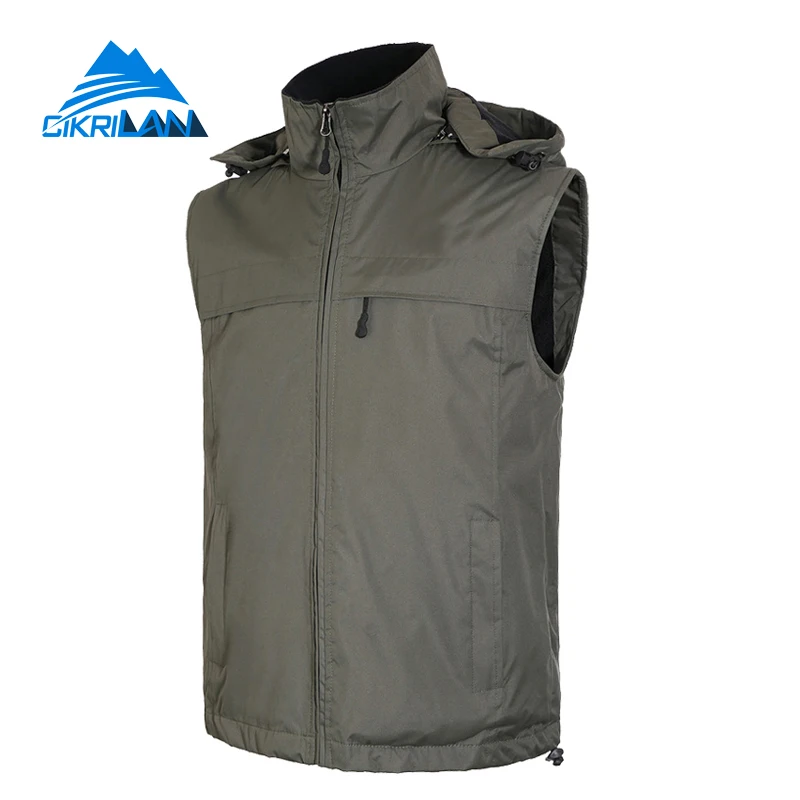 

New Water Resistant Cycling Softshell Vest Man Sleeveless Windstopper Outdoor Sport Hiking Colete Camping Gilet Men Warm inner