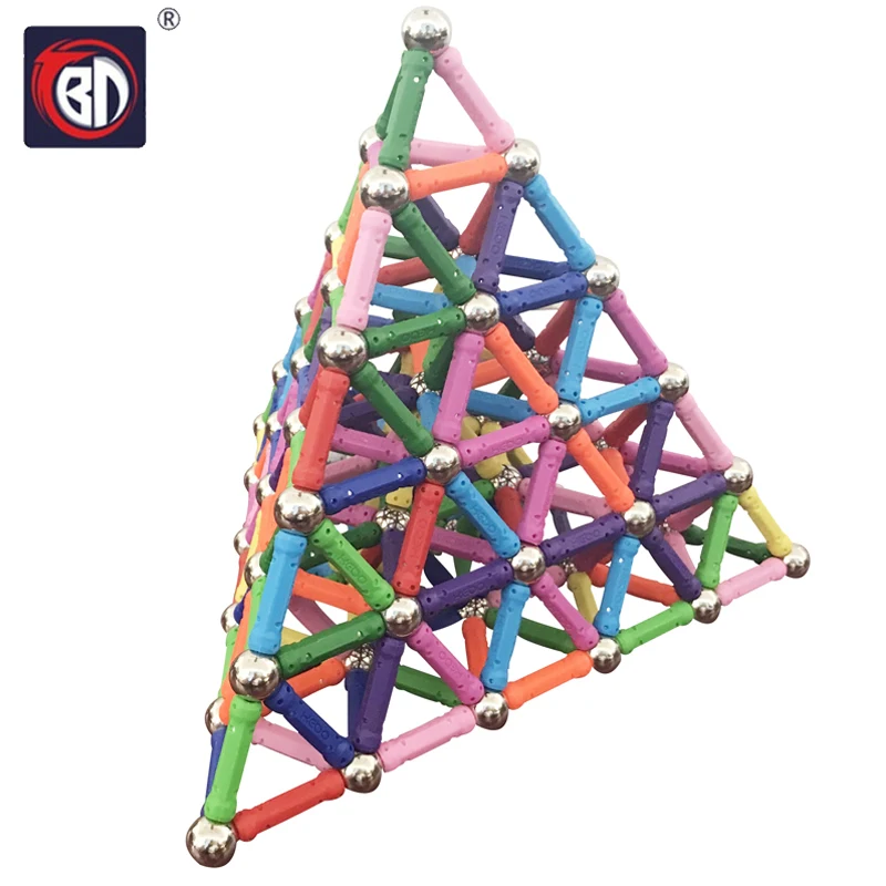 BD 50 шт.-280 шт. магнитные стержни и металлические шары магнитные строительные креативные игрушки DIY дизайнерские Развивающие игрушки для детей Подарки