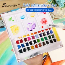 Превосходное 12/18/24/30/36/40/48 водонепроницаемого материала; Водонепроницаемая Цвет Краски гуашь в наборе для художника студента Краски ing воды Цвет пигмент товары для рукоделия