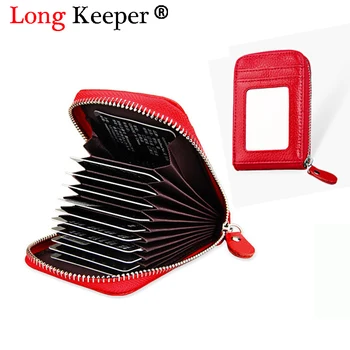 

11 Colors New Design Women's Leather Mini ID Credit Card Holder Case Causal Card Keeper Organizer Purse with Photo Pockets