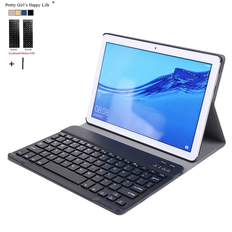 

For Huawei MediaPad T5 10 AGS2-W09/L09/L03/W19 10.1'Wireless Bluetooth Keyboard Case Cover For Huawei T5 10 Removable Funda