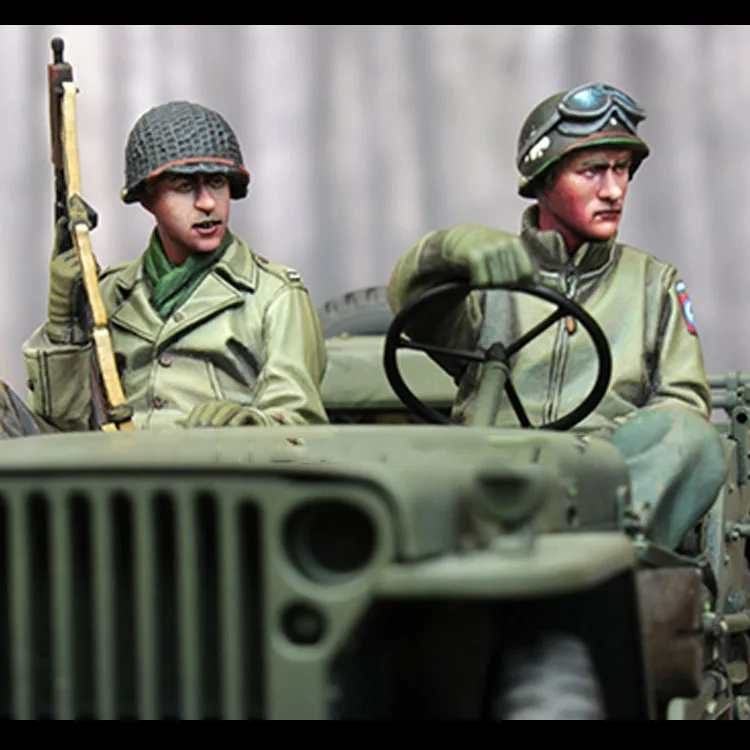 1/35 сборка каучуковая фигурка комплект США джип экипаж(не включает джип