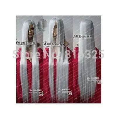 ZCD Оптовая DM526&gt Новые долго Серебристый Белый Партии Cosplay Парик 100 см Discount35 % |