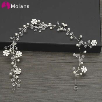 

MOLANS Crystal Beaded Headbands for Bride Wedding Accessories Bridal Headbands Party Wedding Birthday Headwear