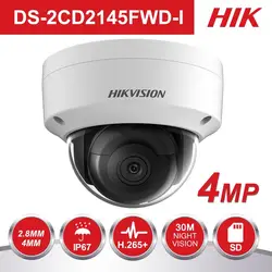 HIK Darkfighter PoE IP Камера открытый DS-2CD2145FWD-I 4MP WDR IR Видео видеонаблюдения безопасности камера; sd-карта слот