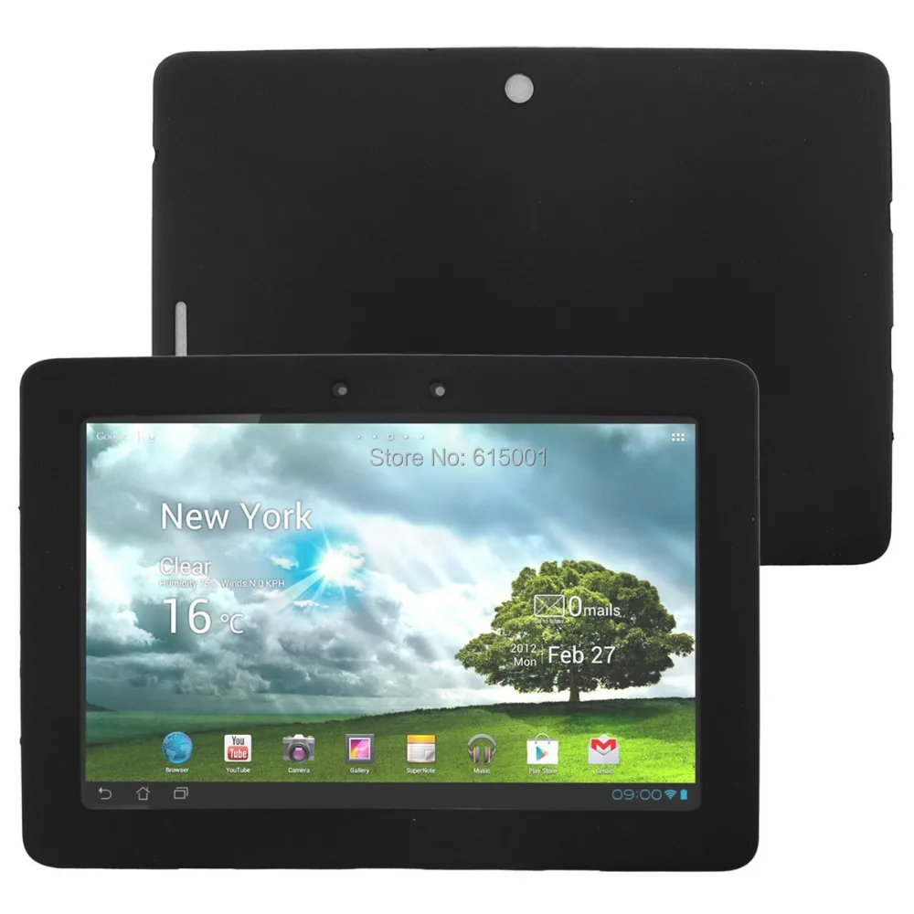 Силиконовый чехол для Asus Eee Pad Transformer TF300 TF300T планшет с Экран Protector черный зеленый