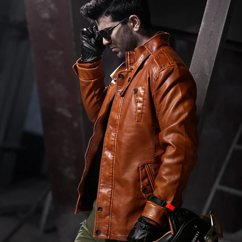77City Killer осенне-зимняя Толстая флисовая мужская кожаная куртка с поясом Военная мотоциклетная кожаная куртка для мужчин размера плюс 3XL