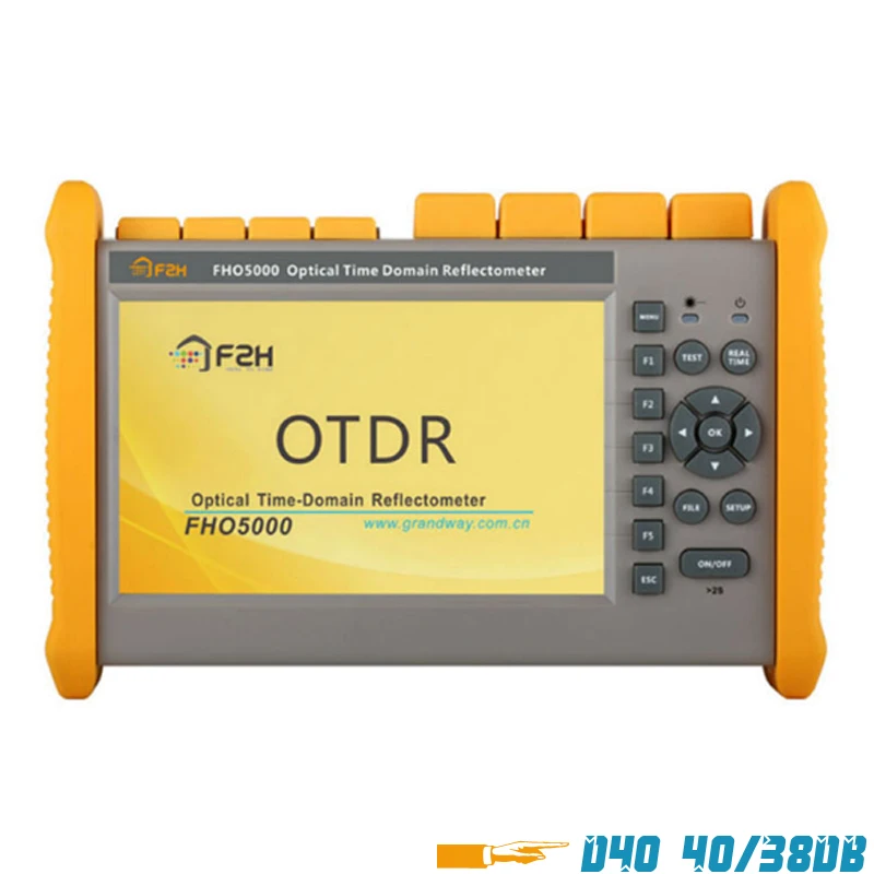 

FHO5000-D40 Optical Time-Domain Reflectometer 1310/1550 nm 40/38dB Built-in Visual Fault Locator (VFL) & Power meter (PM) SM