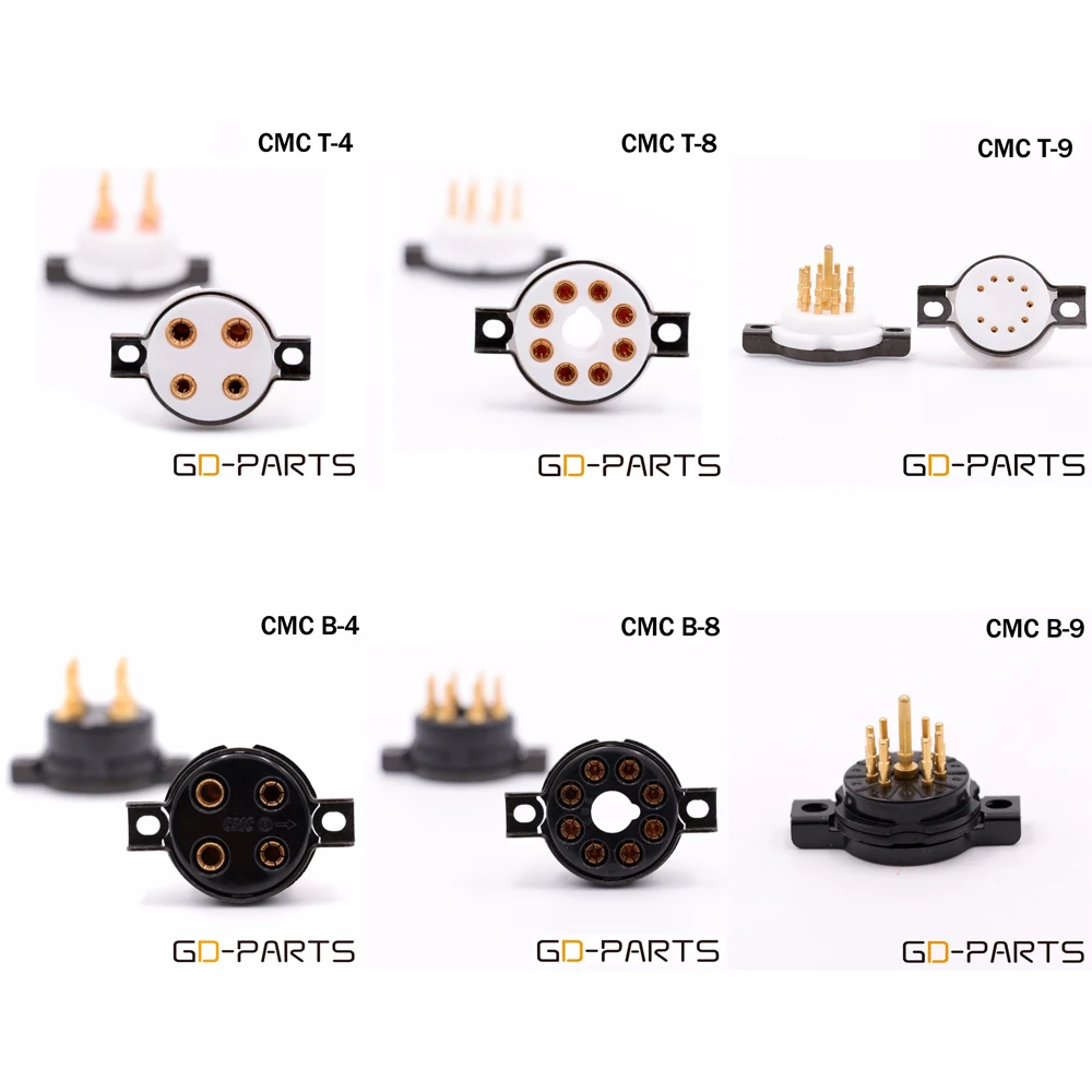 Cmc Teflon Bakelite Octal Vacuum Tube Sockets Bases 4pin 8pin 9pin
