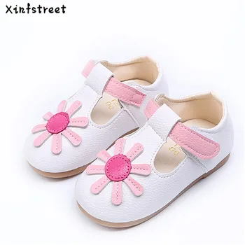 

Xinfstreet Baby Shoes Girls Size 21-30 Soft Leather Girls Shoes Princess Cute Flower Toddler Shoe Girl