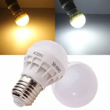 E27 3W Warm White/White  Saving  Light  220V