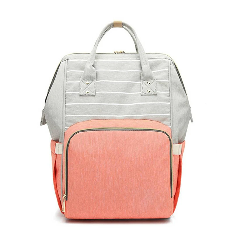 

2018 New Fashion Multi-function Mummy Bag Insulation Package Large Capacity Bottle Backpack Waterproof Oxford Cloth Diaper Bag