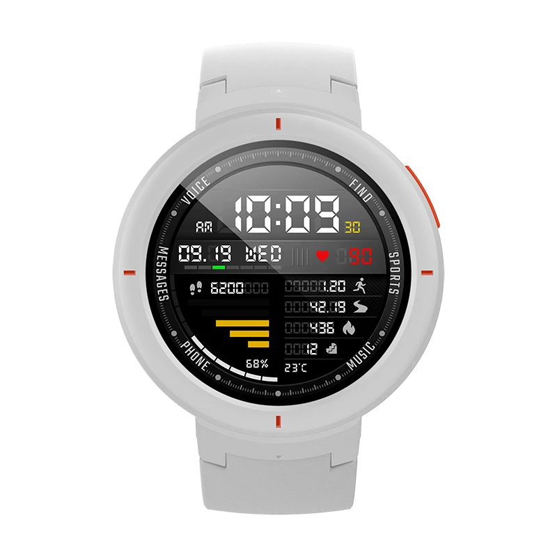 Глобальная версия Huami Amazfit Verge спортивные Смарт-часы GPS Bluetooth воспроизведение музыки вызов ответ смарт-сообщение Push пульсометр - Цвет: Белый