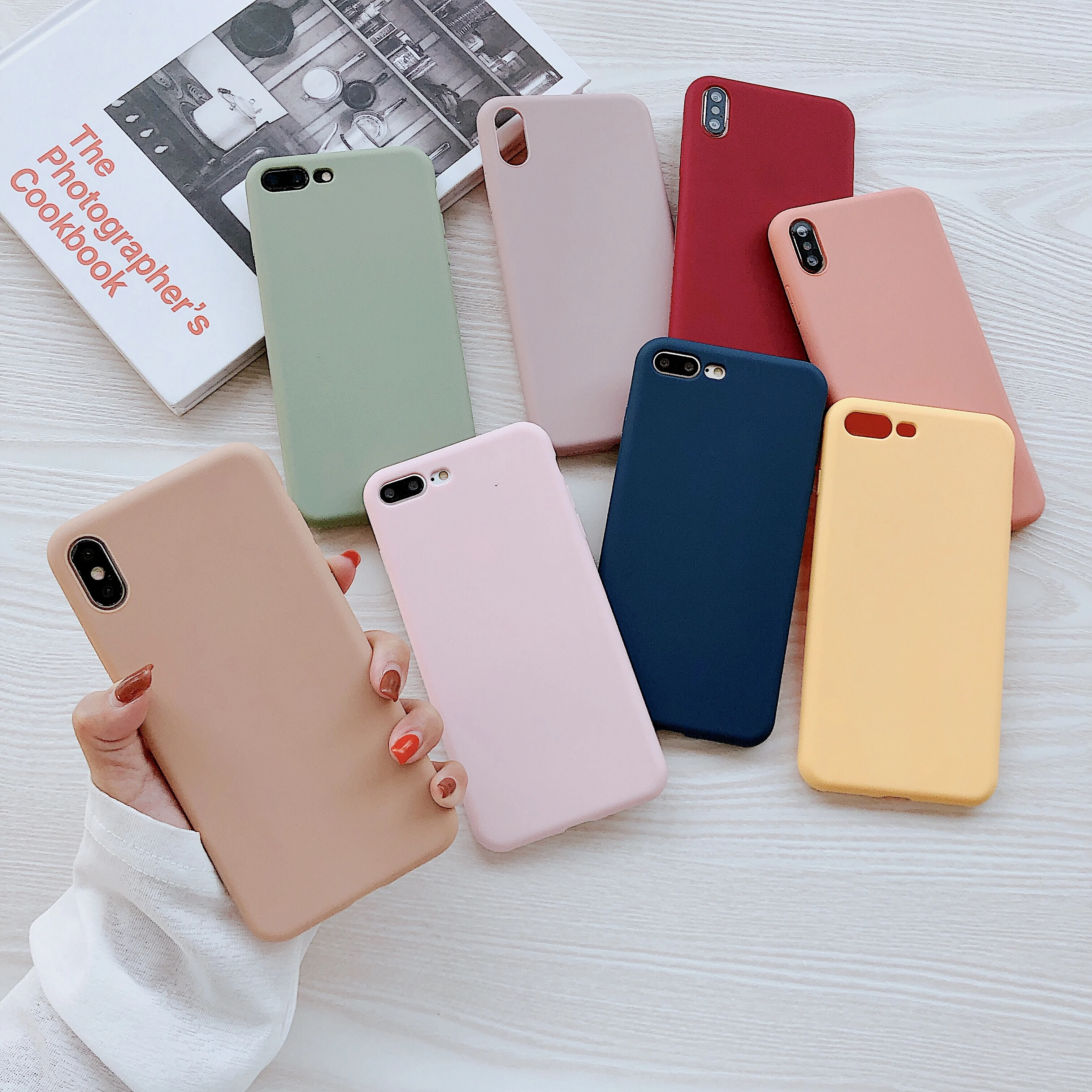

Plain Candy Colorful Color Coque for iPhone X Abstract Graffiti Phone Case on for iPhone X 10 iPhone 6 6S 8 7 Plus xs max xr