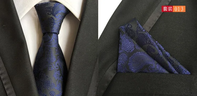 Пейсли Модные мужские галстуки для мужчин галстуки Деловое платье галстук из искуственного шелка жаккардовая ежедневный галстук носовой