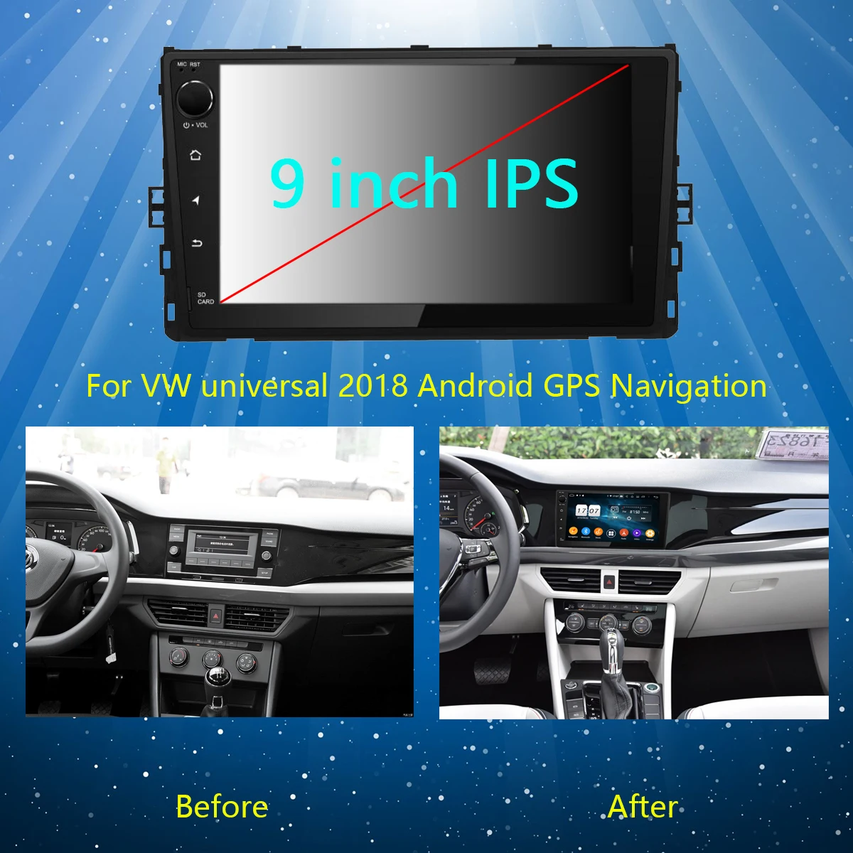 " ips Android 9,0 8Core 64G rom автомобильное радио gps для Volkswagen VW Tiguan Golf Passat CC Polo Jetta CarPlay Parrot