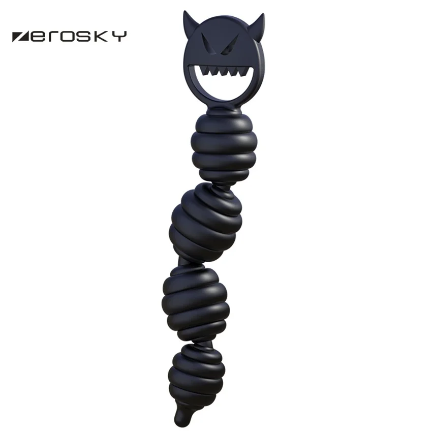 Silicone Anal Beads Plugs Black Evil Prostate Stimulation Butt Plug G spot Massage Sex Toys for Women Men Zerosky | Красота и